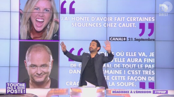 Enora Malagré et Cauet règlent leurs comptes dans Touche pas à mon poste sur D8 le jeudi 24 octobre 2013