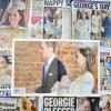 Sept grands quotidiens britanniques ont fait le 24 octobre 2013 leurs gros titres sur le baptême du prince George, fils du duc et de la duchesse de Cambridge, au lendemain de la cérémonie organisée le 23 octobre au palais Saint James.