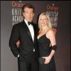 Pierce Brosnan et sa fille disparue Charlotte. En février 2006 à Londres