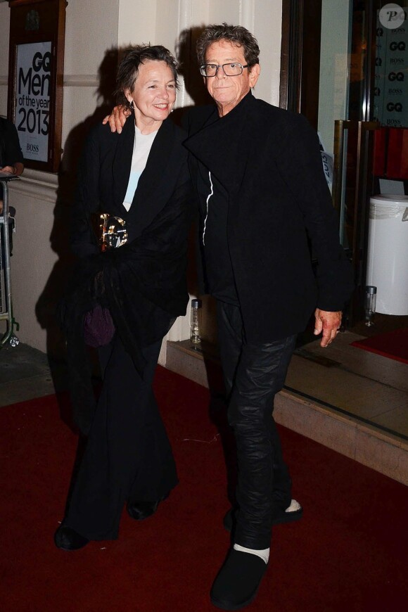 Lou Reed et sa femme Laurie Anderson lors de la soirée GQ 'Men of the Year' Awards à Londres, le 3 septembre 2013