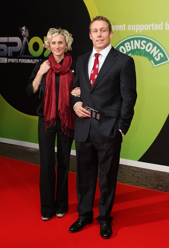 Jonny Wilkinson à la soirée des BBC Sports Personality of the Year 2007 awards avec sa compagne Shelley Jenkins au NEC de Birmingham, le 9 décembre 2007