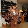 EXCLUSIF. Josephine Jobert essaye sa robe pour le defile du Salon du Chocolat qui aura lieu le 29 octobre a Paris. Fait a Paris, France le 25 octobre 2013.