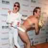 Perez Hilton déguisé en Miley Cyrus a fait sensation à la soirée organisée par Heidi Klum à New York le 31 octobre 2013