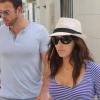 Eva Longoria et Ernesto Arguello se promènent à Marbella, le 31 juillet 2013.