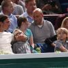 Zlatan Ibrahimovic, avec son épouse Helena Seger et leurs deux fils Maximilian, 7 ans, et Vincent, 5 ans, assistaient le 2 novembre 2013 à la demi-finale entre Novak Djokovic et Roger Federer au BNP Paribas Masters de Paris-Bercy.