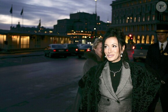 Nancy Dell'Olio, la compagne de Sven-Göran Eriksson au Grand Hotel de Stockholm, le 31 janvier 2006
