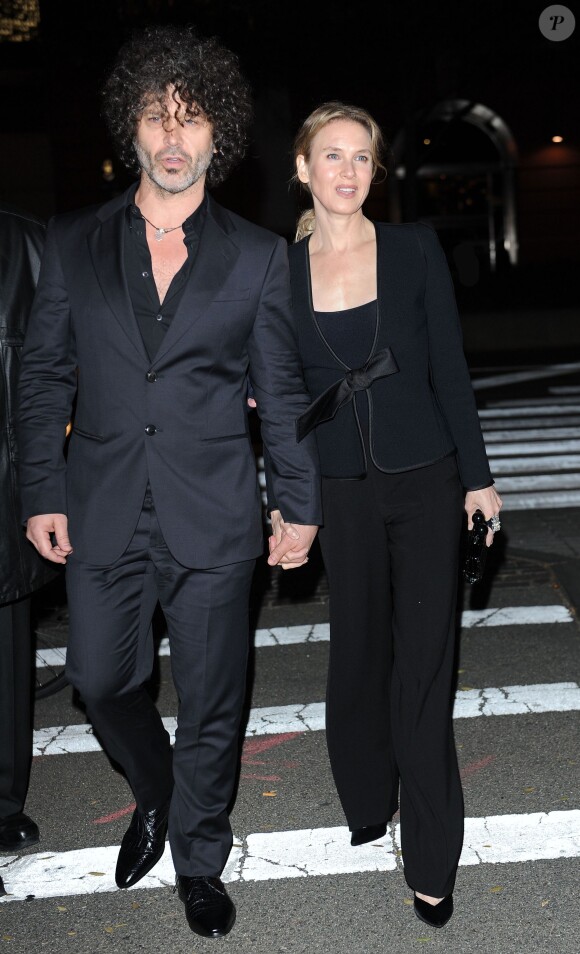 Renée Zellweger et Doyle Bramhall II lors de la soirée 'Giorgio Armani - One Night Only in New York', le 24 septembre 2013