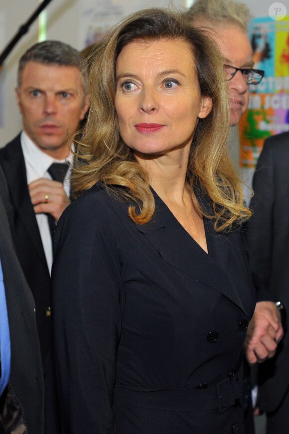 Valérie Trierweiler lors de sa visite au 20e Salon du Livre Francophone à Beyrouth, le 5 novembre 2013.
