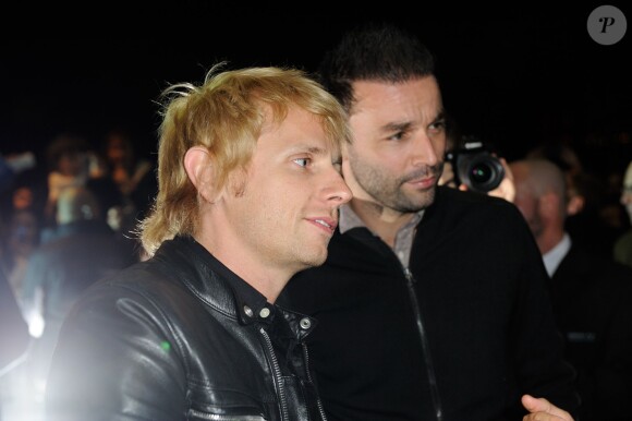 Le groupe Muse à l'avant-première mondiale du film "Muse : Live at Rome Olympic Stadium" à la Géode, Paris, le 5 novembre 2013.