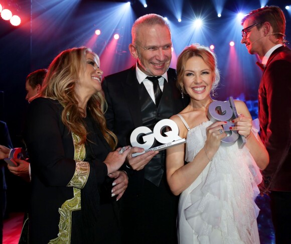 Anastacia, Jean Paul Gaultier et Kylie Minogue au gala "GQ Men of the Year Awards" à Berlin, le 7 novembre 2013.