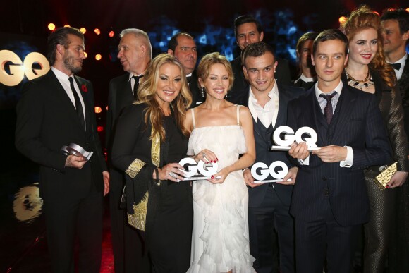 Anastacia, David Beckham, Kylie Minogue, Robin Thicke, Jean Paul Gaultier, Tom Schilling, Palina Rojinski au gala "GQ Men of the Year Awards" à Berlin, le 7 novembre 2013.
