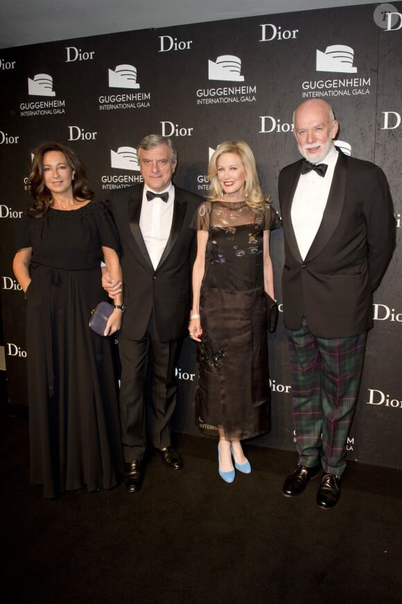 Katia et Sidney Toledano, Jennifer Blei Stockman et Richard Armstrong lors de la soirée Guggenheim International Gala 2013 à New York, le 7 novembre 2013.
