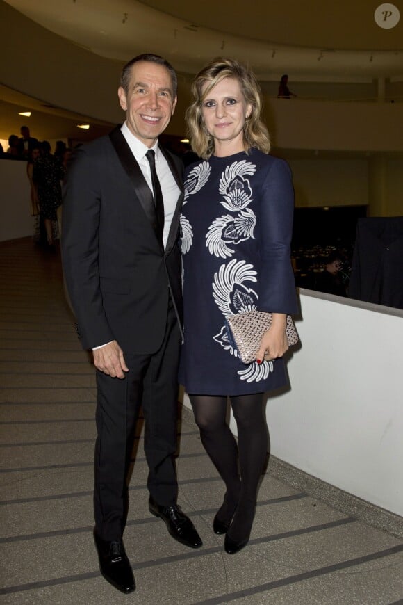 Jeff Koons et sa femme lors de la soirée Guggenheim International Gala 2013 à New York, le 7 novembre 2013.