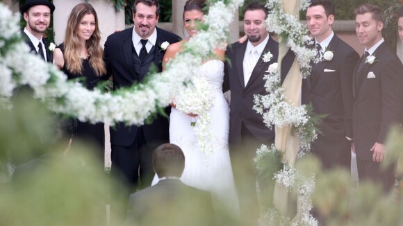 Mariage de Chris Kirkpatrick ('N Sync): Jessica Biel, Justin Timberlake radieux