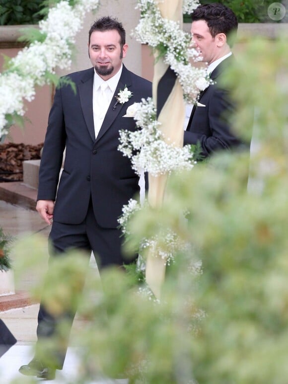 Exclusivité : Cérémonie de mariage de Chris Kirkpatrick, ancien membre du groupe 'N Sync, et de Karly Skladany a l'Hôtel Loews d'Orlando, le 2 Novembre 2013. Parmi les invites, on pouvait voir Justin Timberlake et sa femme Jessica Biel et les anciens membres du groupe N Sync Lance Bass, Joey Fatone et JC Chasez.
