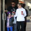 Heidi Klum, sa fille Leni et son compagnon Martin Kirsten quittent un Starbucks dans le quartier de Brentwood. Los Angeles, le 9 novembre 2013.