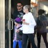 Heidi Klum, sa fille Leni et son compagnon Martin Kirsten quittent un Starbucks dans le quartier de Brentwood. Los Angeles, le 9 novembre 2013.