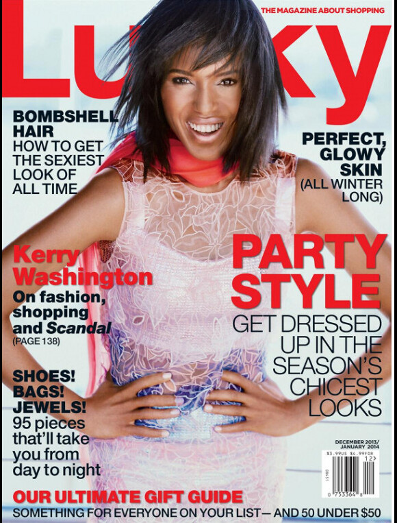Kerry Washington en couverture de Lucky - décembre 2013