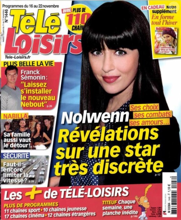 Couverture de Télé Loisirs, en kiosques le 12 novembre 2013.