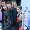 Miley Cyrus et son fiancé Liam Hemsworth à Los Angeles, le 8 août 2013.
