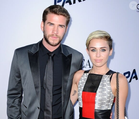 Liam Hemsworth et Miley Cyrus à Los Angeles, le 8 août 2013.