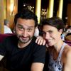 Exclusif - Cyril Hanouna et Alessandra Sublet posent au restaurant l'Avenue à Paris le 17 juin 2013.