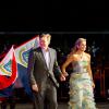 La reine Maxima et le roi Willem-Alexander des Pays-Bas lors de leur visite officielle dans les Antilles Néerlandaises, à Saint-Martin et sa capitale Philipsburg, le 13 novembre 2013