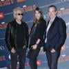 Luc Plamondon, Garou et sa compagne Stéphanie Fournier à l'avant-première parisienne de "Iron Man 3" au Grand Rex le 14 avril 2013.