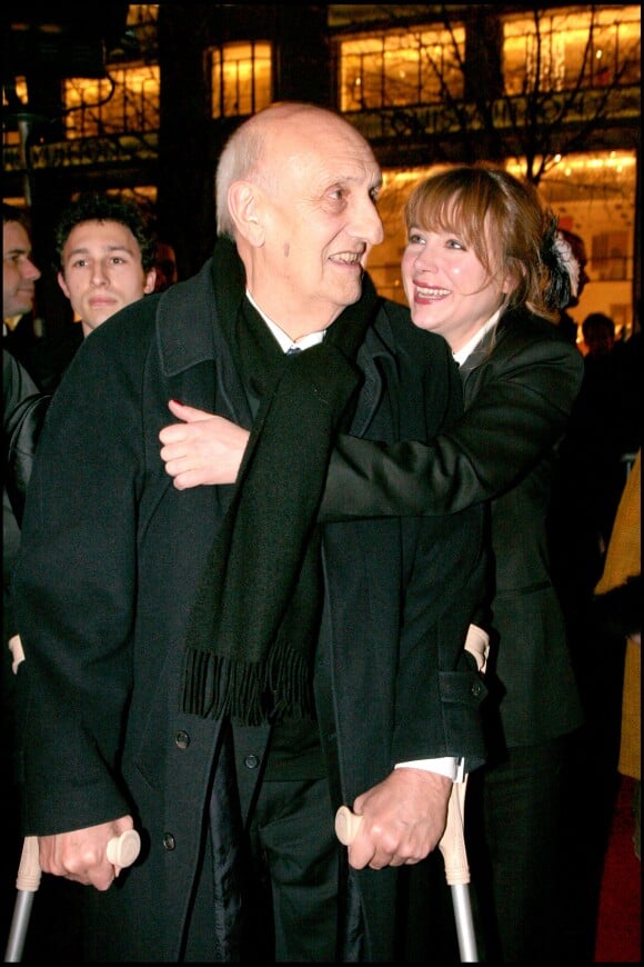 Pierre Tchernia et Julie Depardieu, à la cérémonie des César, à Paris en février 2008.