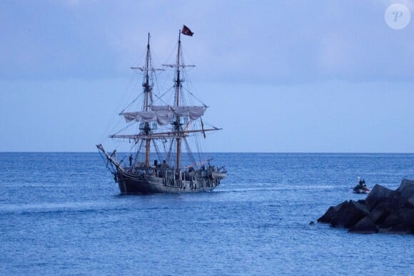 Exclusif - Sur le tournage du film "In the Heart of The Sea" sur l'île de La Gomera aux Canaries, le 15 novembre 2013