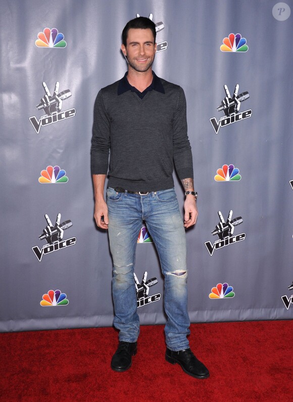 Adam Levine (coach de The Voice) à Universal City, le 7 novembre 2013.