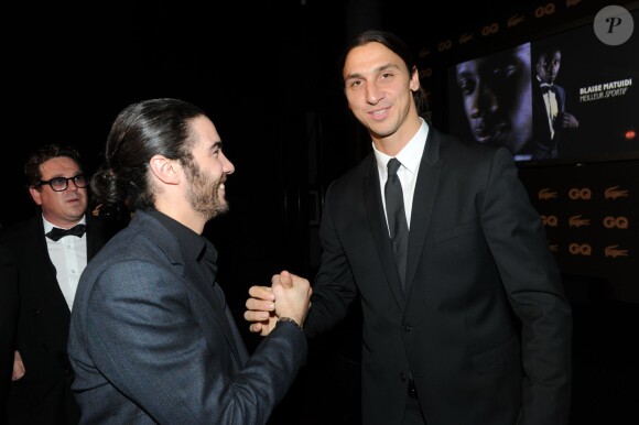 Exclusif : Tahar Rahim et Zlatan Ibrahimovic lors de la soirée des GQ Awards, édition française, au sein du museum d'histoire naturelle à Paris le 20 novembre 2013