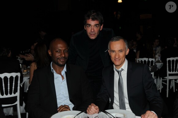 Exclusif : Harry Roselmack, Gilles Bouleau et Xavier De Moulins lors de la soirée des GQ Awards, édition française, au sein du museum d'histoire naturelle à Paris le 20 novembre 2013