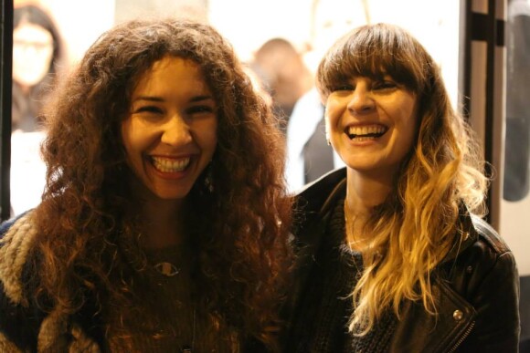Sofiia Manousha Bronsky et la créatrice Stéphanie Allerme à la présentation de la collection "Back To The Future" de Ma Demoiselle Pierre, novembre 2013.