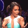 Shy'm dans une superbe robe Léonard sur le plateau de Danse avec les stars 4 le samedi 19 octobre 2014 sur TF1