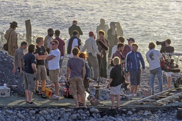 Exclusif - Ron Howard et Tom Holland sur le tournage du film "Heart of the sea" sur l'île de la Gomera, Canaries, le 20 novembre 2013.