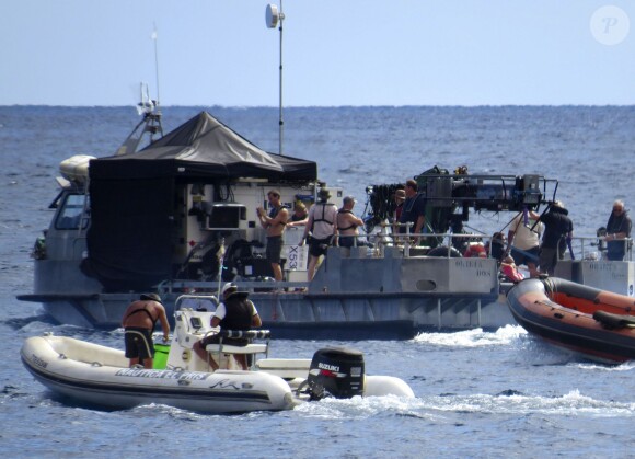 Exclusif - sur le tournage du film "Heart of the sea" sur l'île de la Gomera, Canaries, le 20 novembre 2013.omera