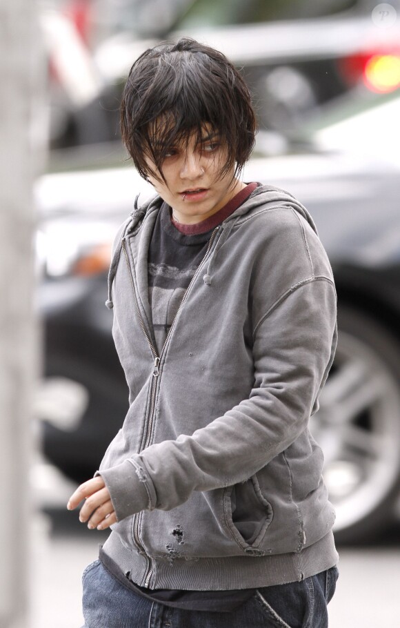 Vanessa Hudgens méconnaissable sur le tournage de Gimme Shelter à Newark, le 15 juillet 2011.