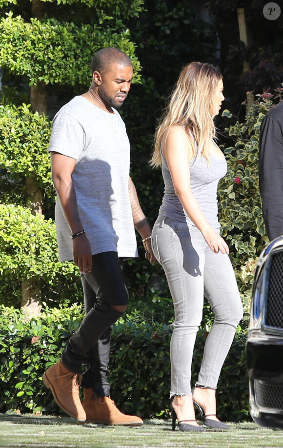 Kim Kardashian et Kanye West en vacances à Miami pour Thanksgiving, le 28 novembre 2013.