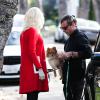 Gwen Stefani, enceinte, arrive chez ses parents avec son mari Gavin Rossdale pour fêter Thanksgiving. Los Angeles, le 28 novembre 2013.