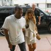 Kim Kardashian et son fiancé Kanye West vont faire du shopping à Miami, le 29 novembre 2013.