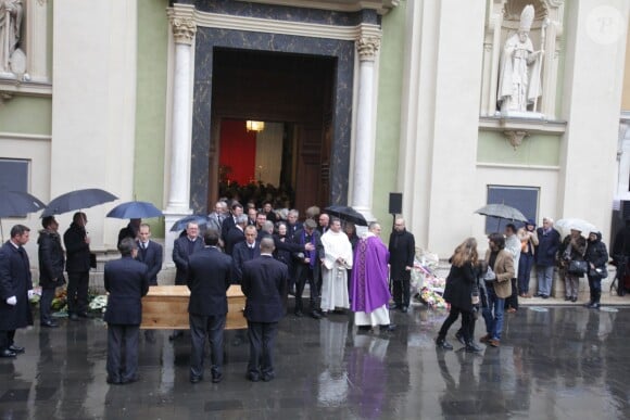 Image des obsèques de Georges Lautner en la cathédrale Sainte-Reparate à Nice, le 30 novembre 2013.