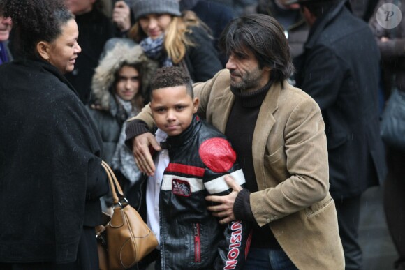 Thomas Lautner, le fils de Georges Lautner - Obseques de Georges Lautner a la cathedrale Sainte-Reparate a Nice, le 30 novembre 2013.