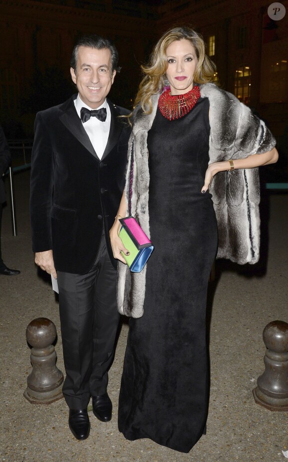 Cyril Karaoglan et Ulla Parker - Vernissage de l'exposition "Cartier : Le style et l'histoire" au Grand Palais à Paris, le 2 decembre 2013.