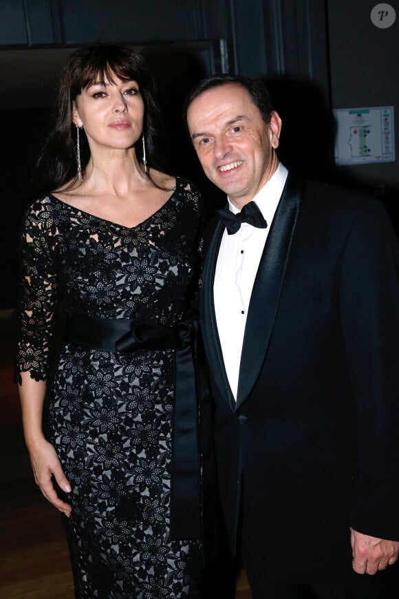 Monica Bellucci et Stanislas De Quercize, PDG de Cartier - Vernissage de l'exposition "Cartier : Le style et l'histoire" au Grand Palais à Paris, le 2 decembre 2013.