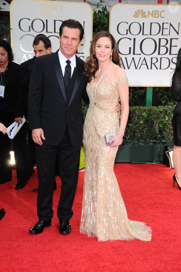 Josh Brolin et Diane Lane lors des Golden Globes 2012