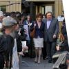 Gérard Depardieu et Jacqueline Bisset sur le tournage de Welcome to New York à Manhattan, New York City, le 3 mai 2013.