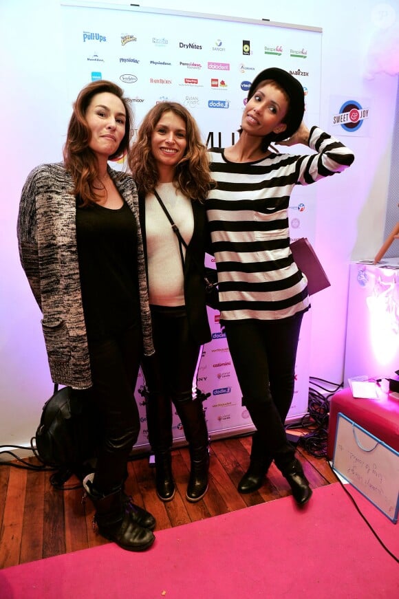 Exclusif - Vanessa Demouy, Julie Sisley et Sonia Rolland lors de la 2eme édition du "Spot des e-Fluent Mums", le salon des parents blogueurs, à l'espace Richelieu. Paris, le 4 décembre 2013.