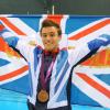 Tom Daley fête sa médaille de bronze durant les JO de Londres, le 11 août 2012.