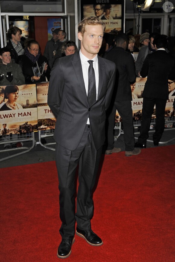 Sam Reid lors de la première du film Railway Man à Londres, le 4 décembre 2013.